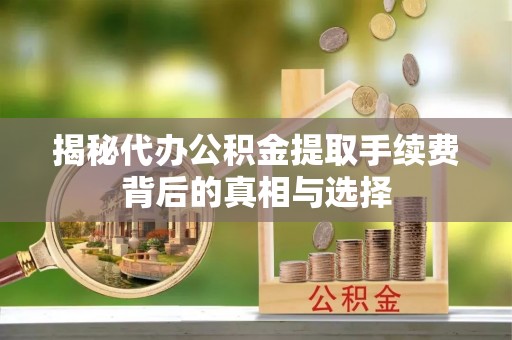 南州揭秘代办公积金提取手续费背后的真相与选择