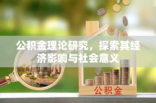 南州公积金理论研究，探索其经济影响与社会意义