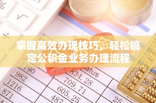 南州掌握高效办理技巧，轻松搞定公积金业务办理流程