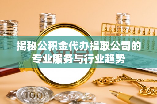 南州揭秘公积金代办提取公司的专业服务与行业趋势