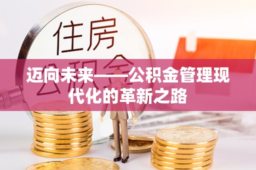 南州迈向未来——公积金管理现代化的革新之路